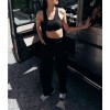 Alo Yoga Eşofman ''Unisex Siyah Geniş Paça Şardonsuz''