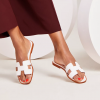Hermes Oran Sandal White