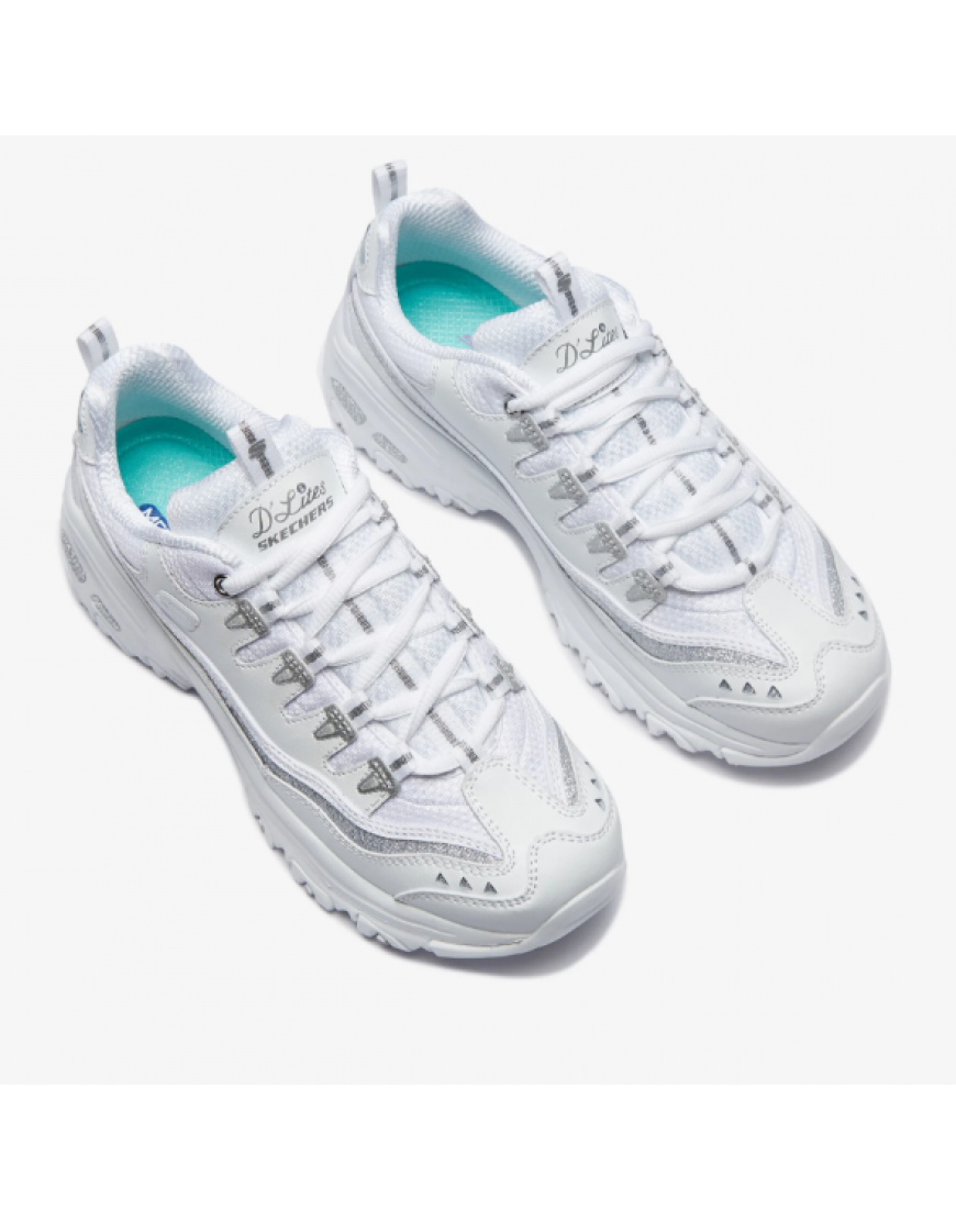 SKECHERS D'LİTES WHİTE SİLVER