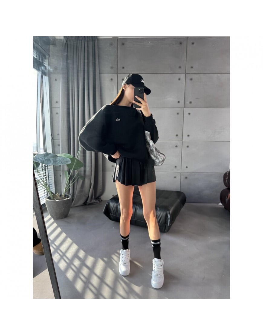 Alo Yoga Sweatshirt Black  (Şardonsuz Kışlık Değildir)