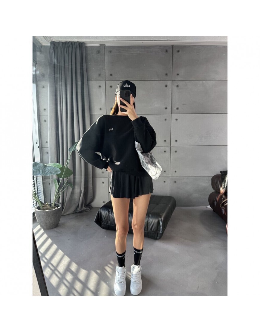 Alo Yoga Sweatshirt Black  (Şardonsuz Kışlık Değildir)