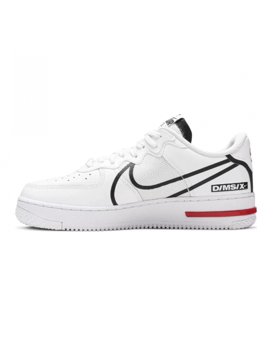 Nike Air Force 1 React White Black Red