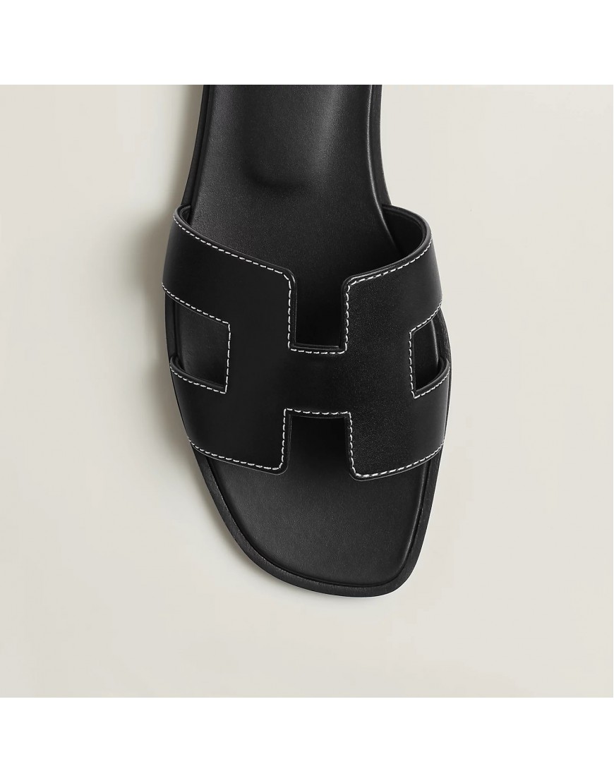 Hermes Oran Sandal Black