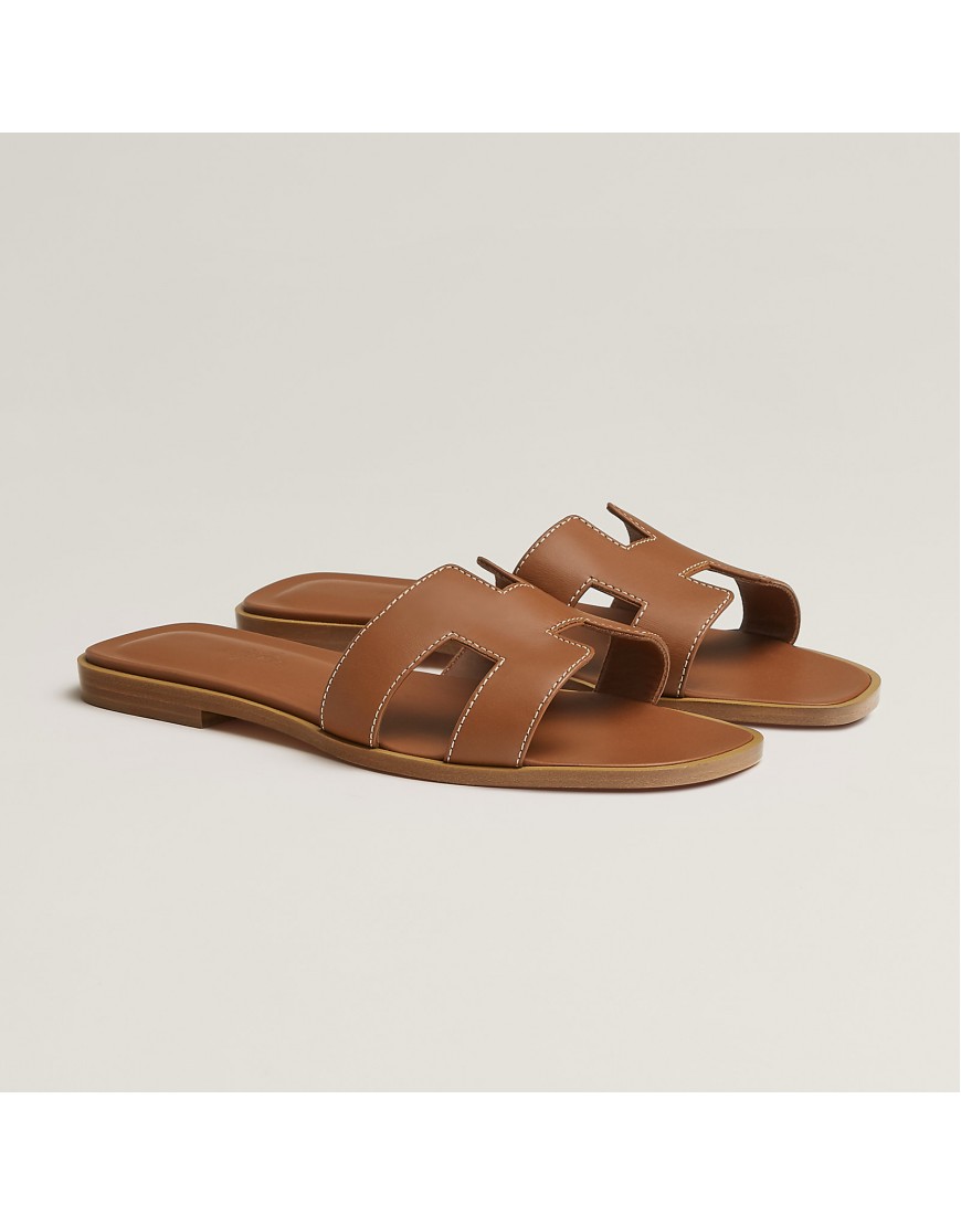 Hermes Oran Sandal Brown