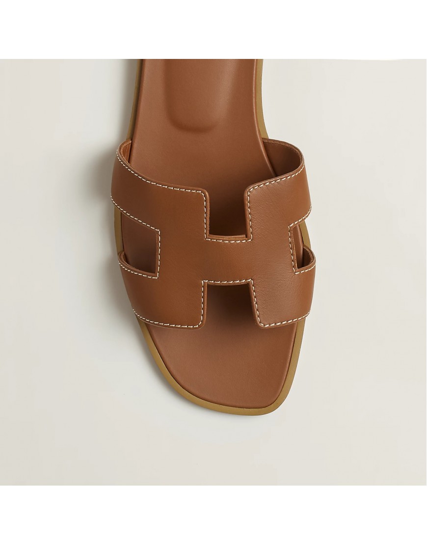 Hermes Oran Sandal Brown