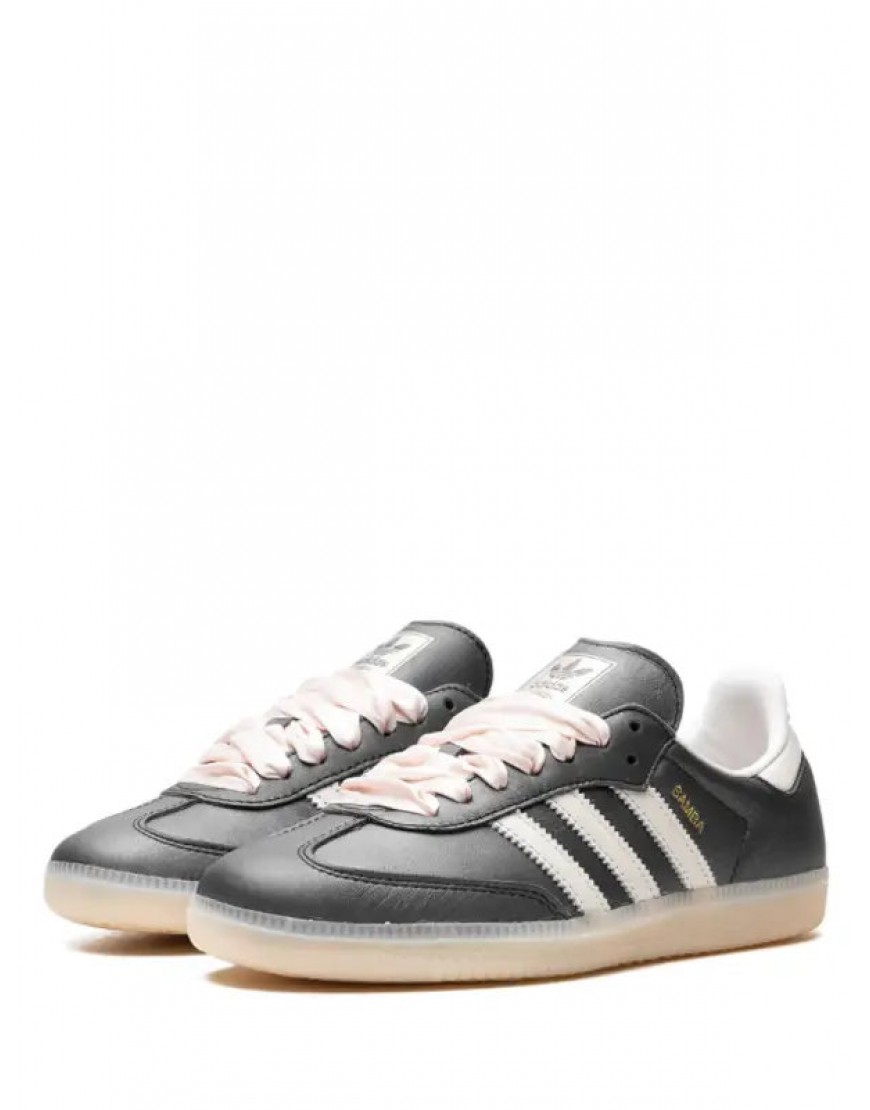 adidas Samba OG Black Pink Ribbon Laces