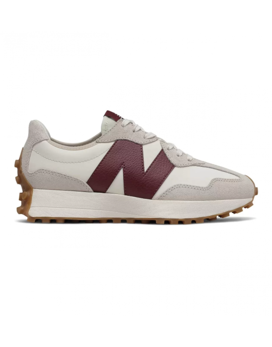 New Balance 327 White Dark Red