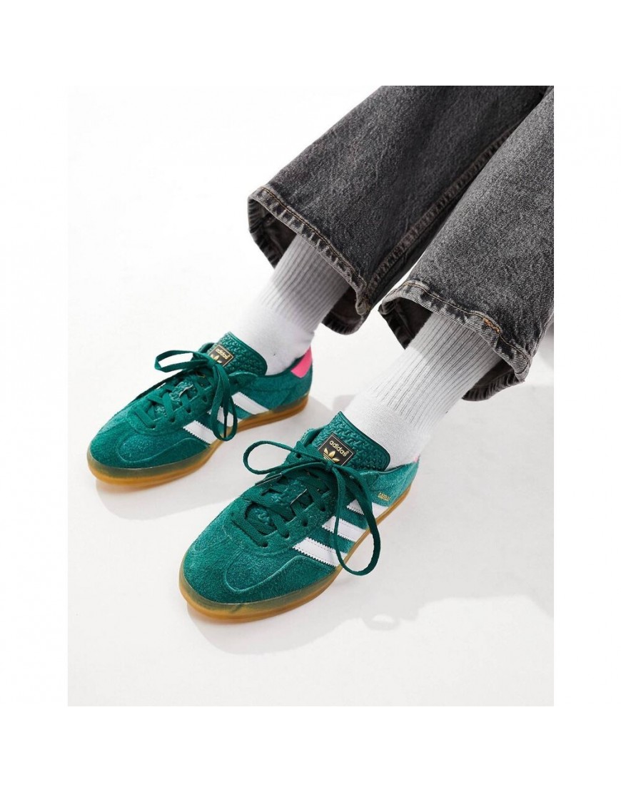 Adidas Gazelle Indoor Collegiate Green Lucid Pink