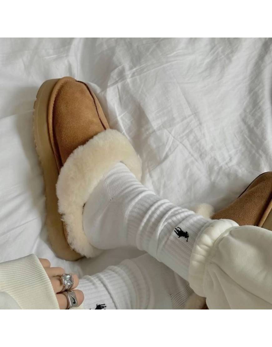 UGG Disquette Slipper Chestnut (GERÇEK KÜRK)