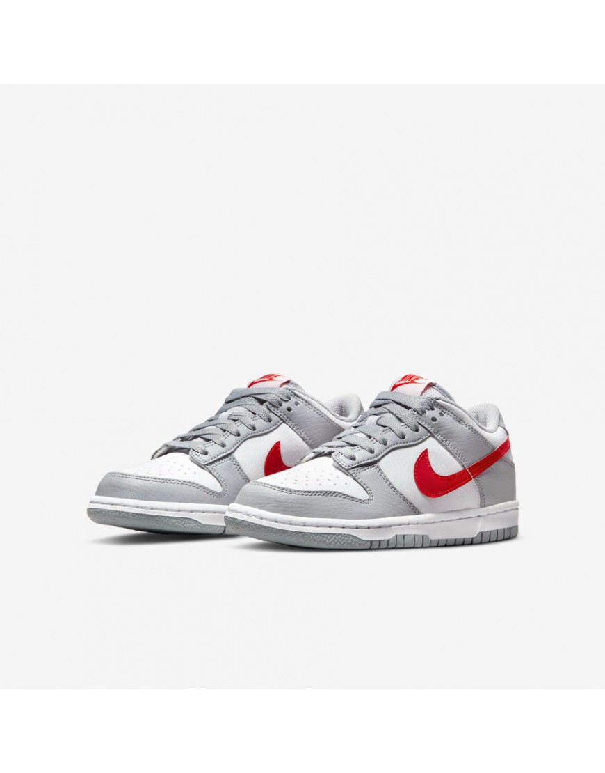 Nike Dunk Low White Wolf Grey University Red