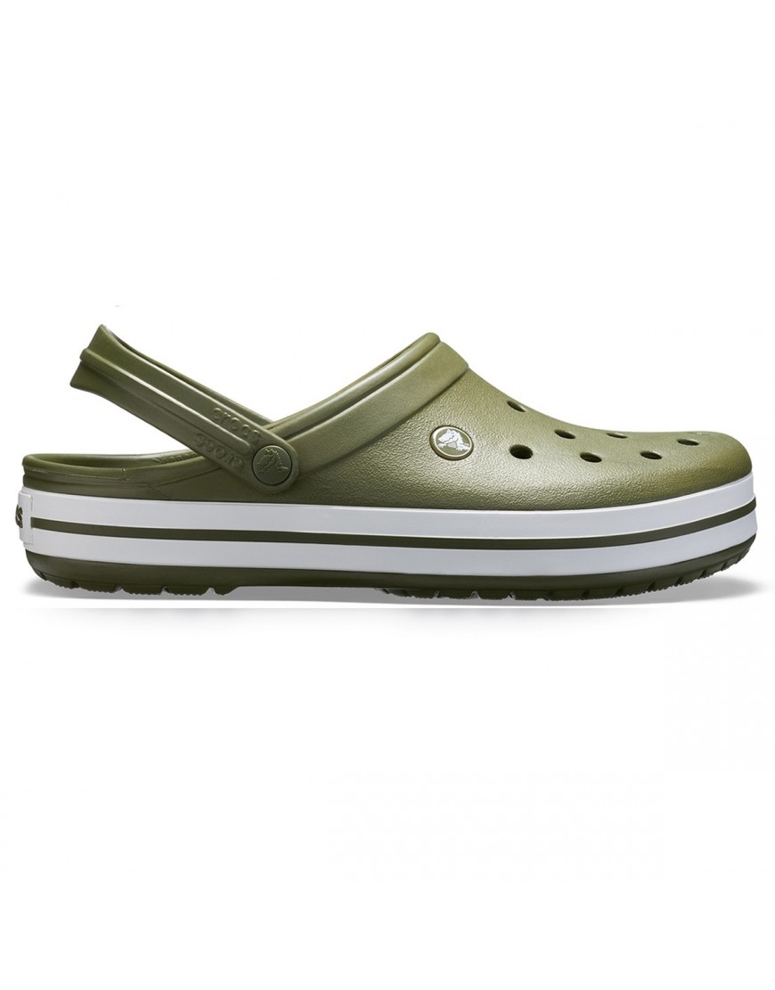 Crocs Crocband Army Green White