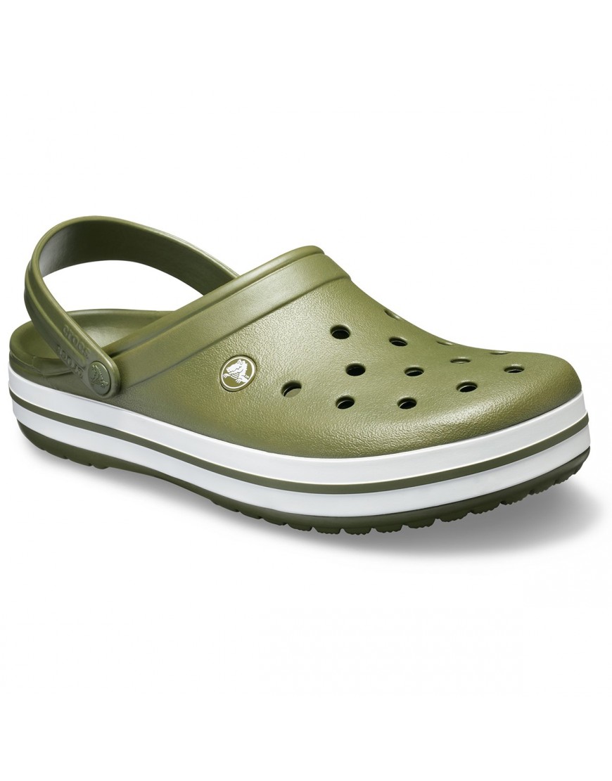 Crocs Crocband Army Green White