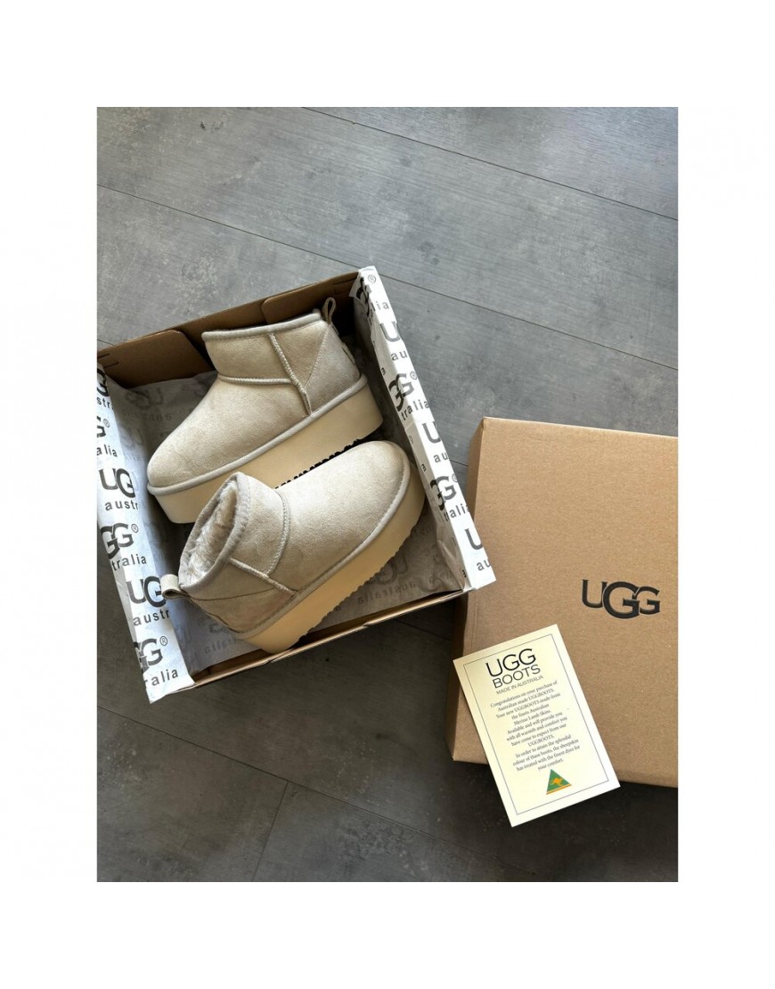 UGG CLASSİC ULTRA MİNİ PLATFORM BOOT CREAM