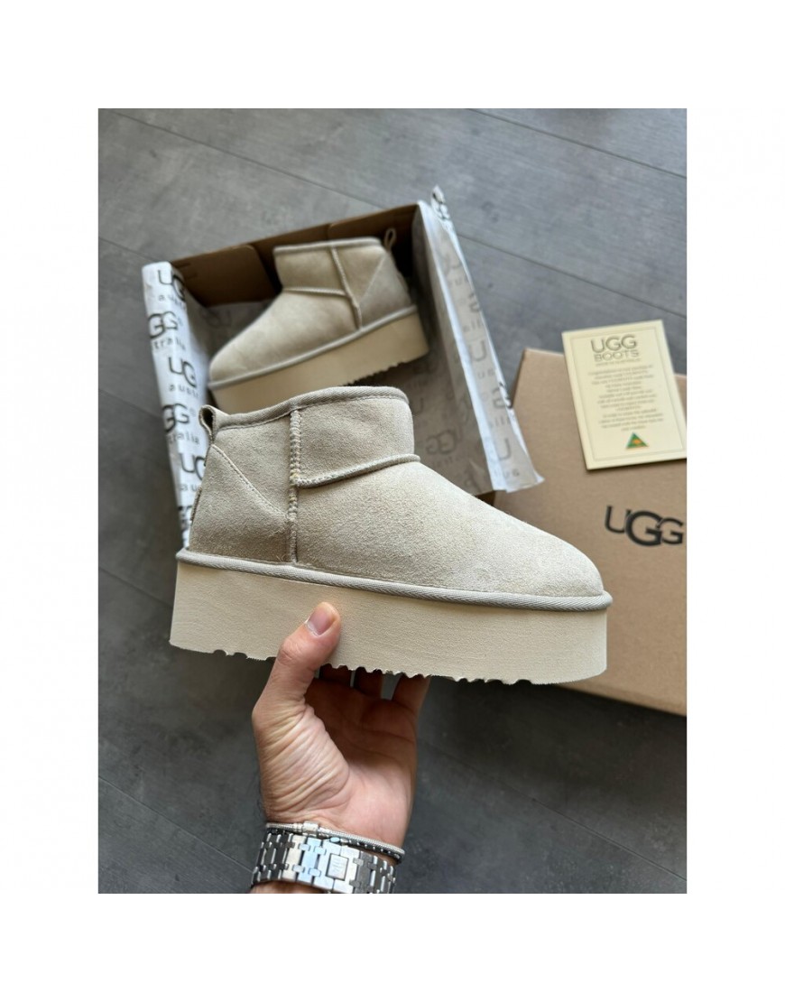 UGG CLASSİC ULTRA MİNİ PLATFORM BOOT CREAM