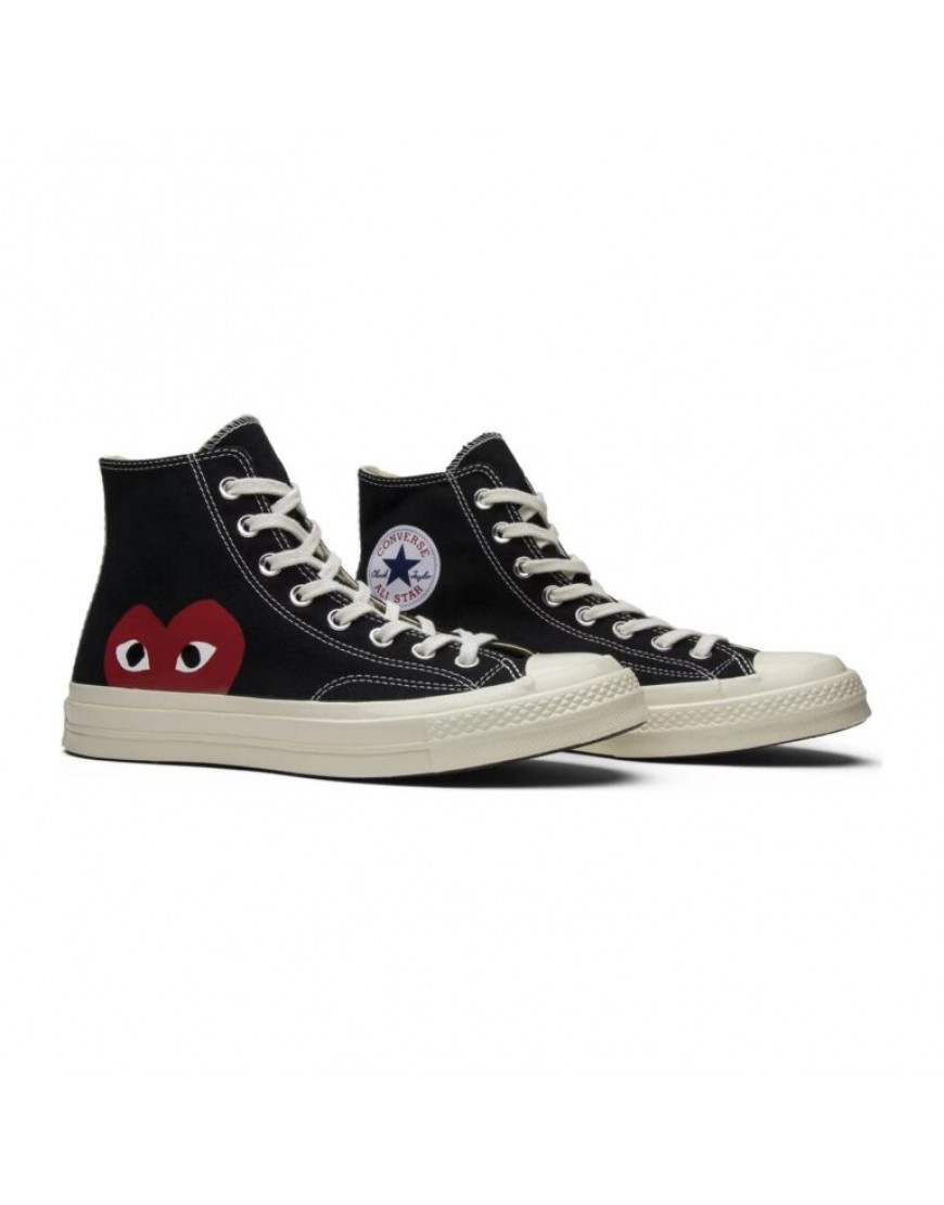 Converse Comme des Garcons x Chuck Taylor All Star Hi Play Black White