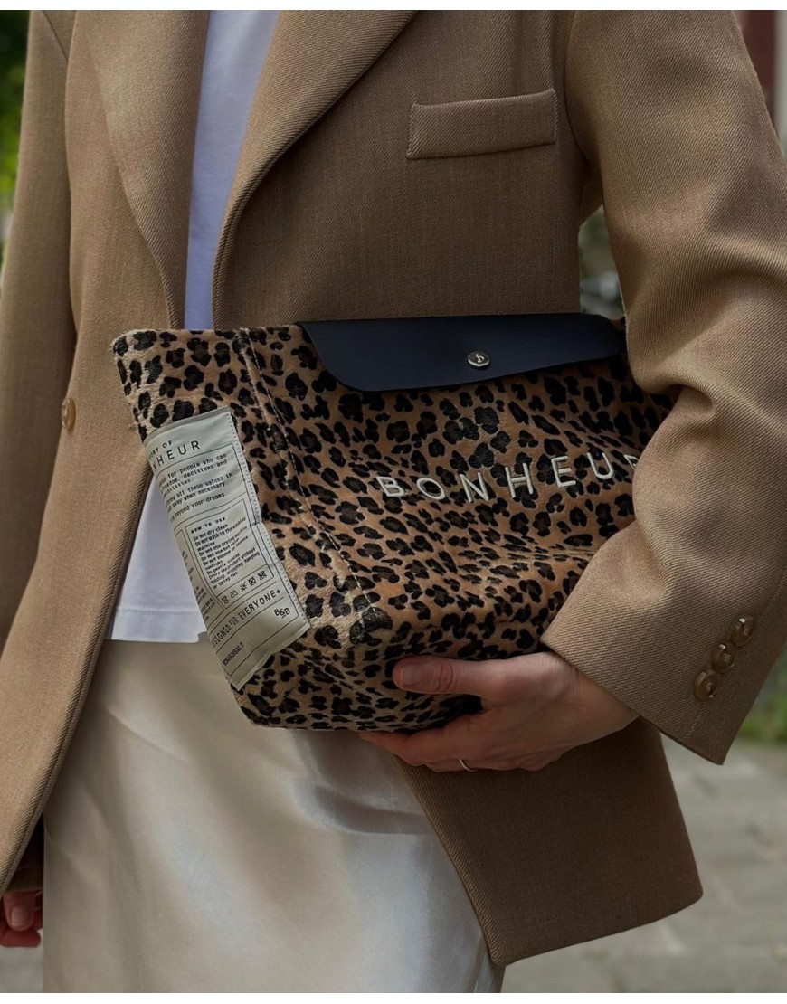 BONHEUR CLUTCH BAG N 6 LEOPARD