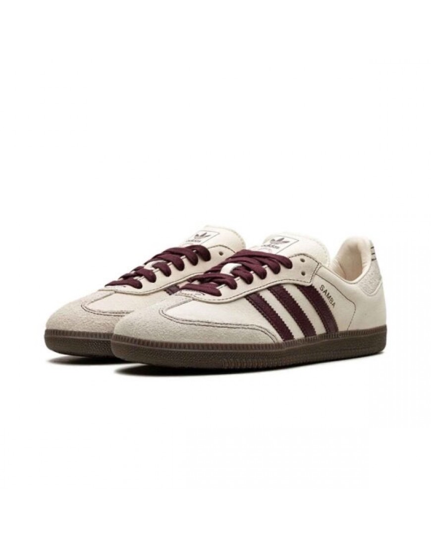 Adidas Samba OG Wonder White Maroon