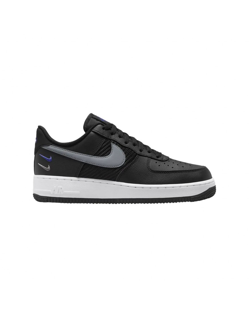 Nike Air Force 1 ’07 Double Swoosh Black Racer Blue