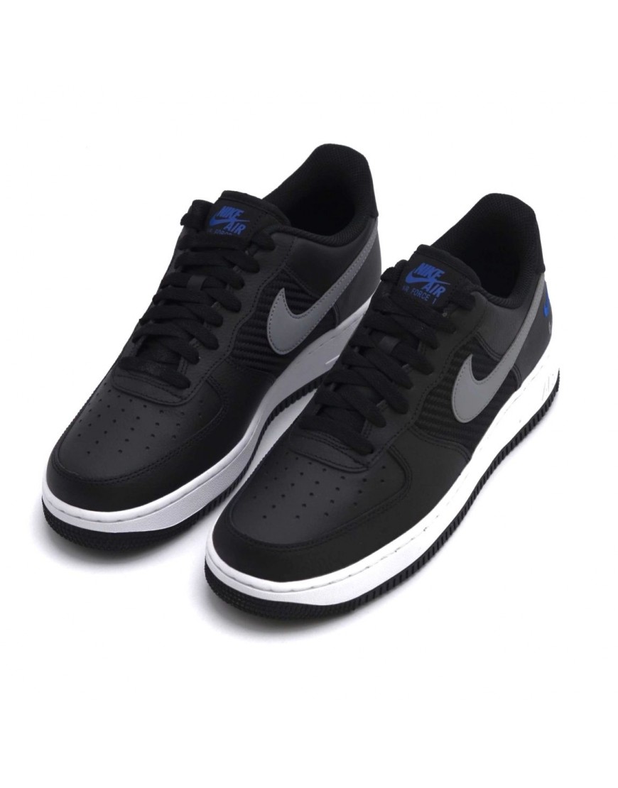 Nike Air Force 1 ’07 Double Swoosh Black Racer Blue