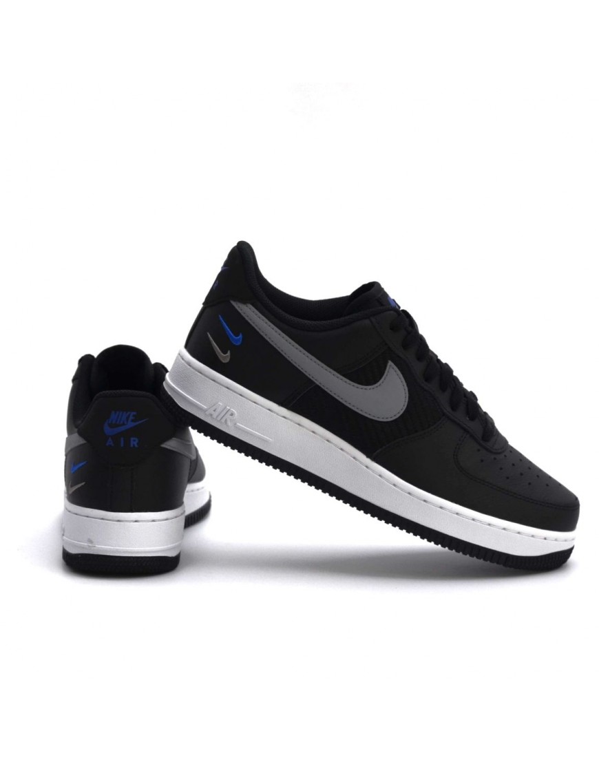 Nike Air Force 1 ’07 Double Swoosh Black Racer Blue